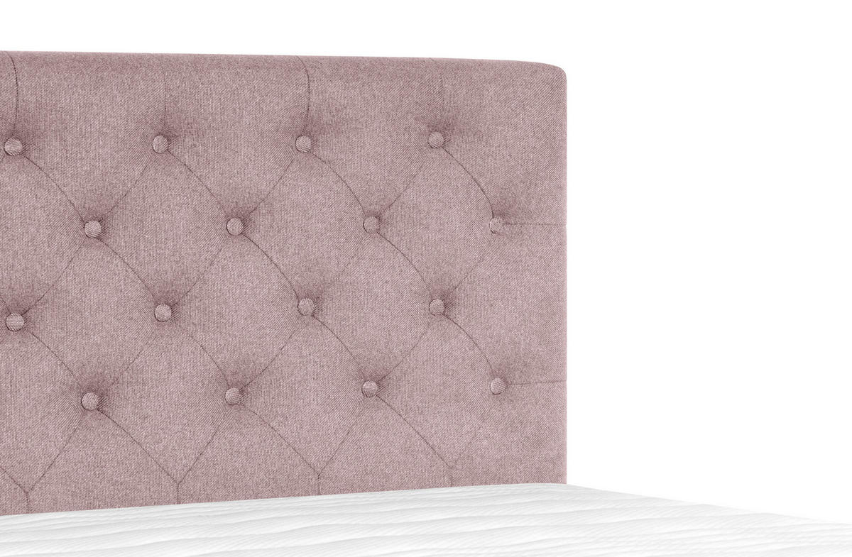 BOXSPRINGBETT 180/200 cm  Rosa  - Silberfarben/Rosa, Konventionell, Textil/Metall (180/200cm) - Welnova