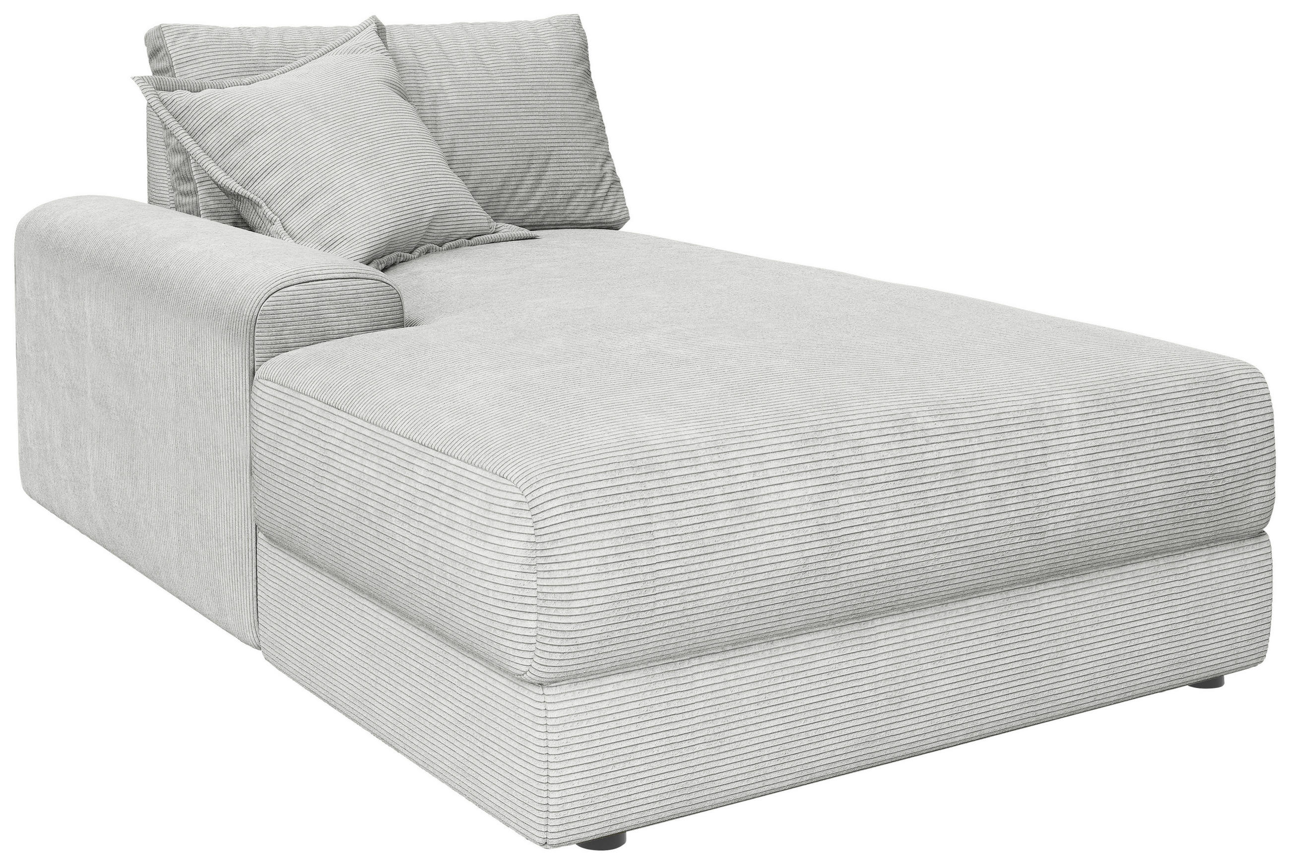 BIGSOFA Cord Perlmutt  - Perlmutt/Schwarz, MODERN, Kunststoff/Textil (117/93/190cm) - Carryhome