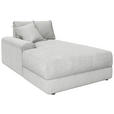 BIGSOFA Cord Perlmutt  - Perlmutt/Schwarz, MODERN, Kunststoff/Textil (117/93/190cm) - Carryhome