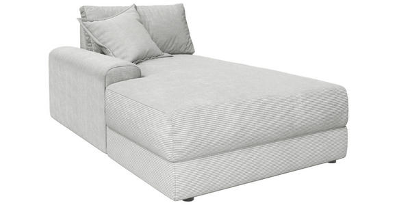 BIGSOFA Cord Perlmutt  - Perlmutt/Schwarz, MODERN, Kunststoff/Textil (117/93/190cm) - Carryhome
