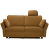 SCHLAFSOFA in Velours, beflockt Honig  - Alufarben/Honig, KONVENTIONELL, Kunststoff/Textil (170/88/91cm) - Sedda