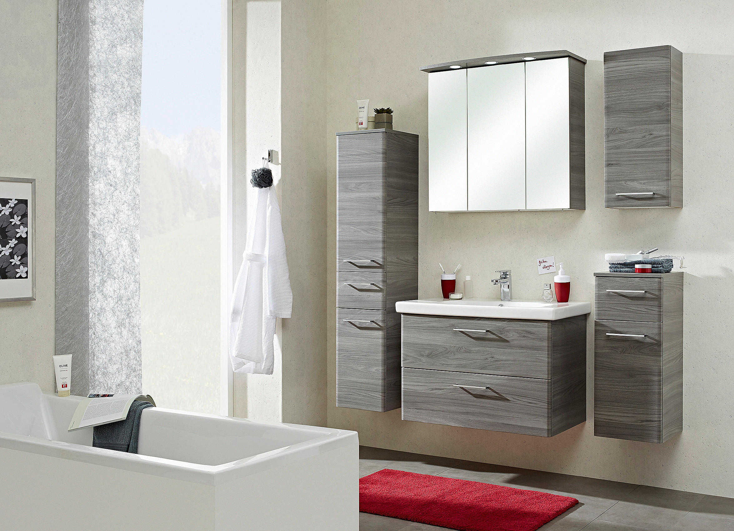 UNTERSCHRANK 30/72/33 cm   - Chromfarben/Grau, KONVENTIONELL, Glas/Holzwerkstoff (30/72/33cm) - Xora