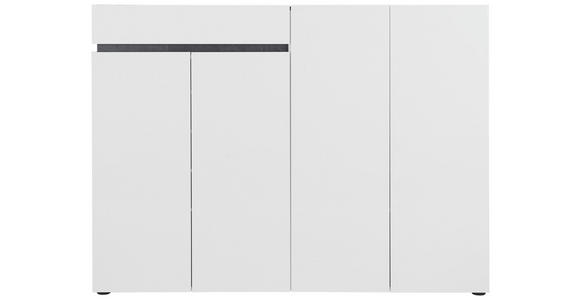 SCHUHSCHRANK 160,3/118,4/34 cm  - Anthrazit/Schwarz, Design, Holzwerkstoff/Kunststoff (160,3/118,4/34cm) - Voleo