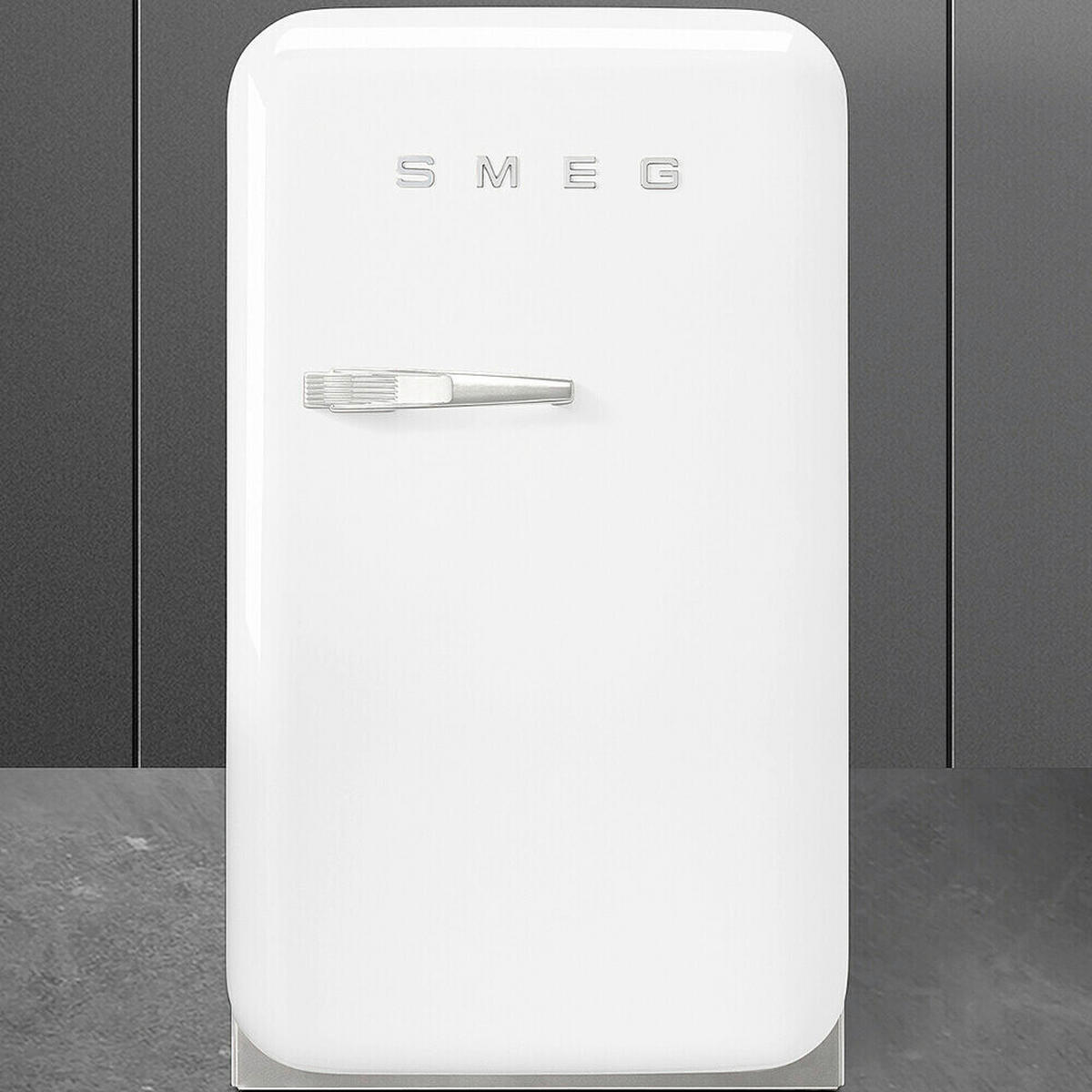 MINIKÜHLSCHRANK - Weiss Hochglanz, Trend, Metall (40,4/72,5/57cm) - SMEG