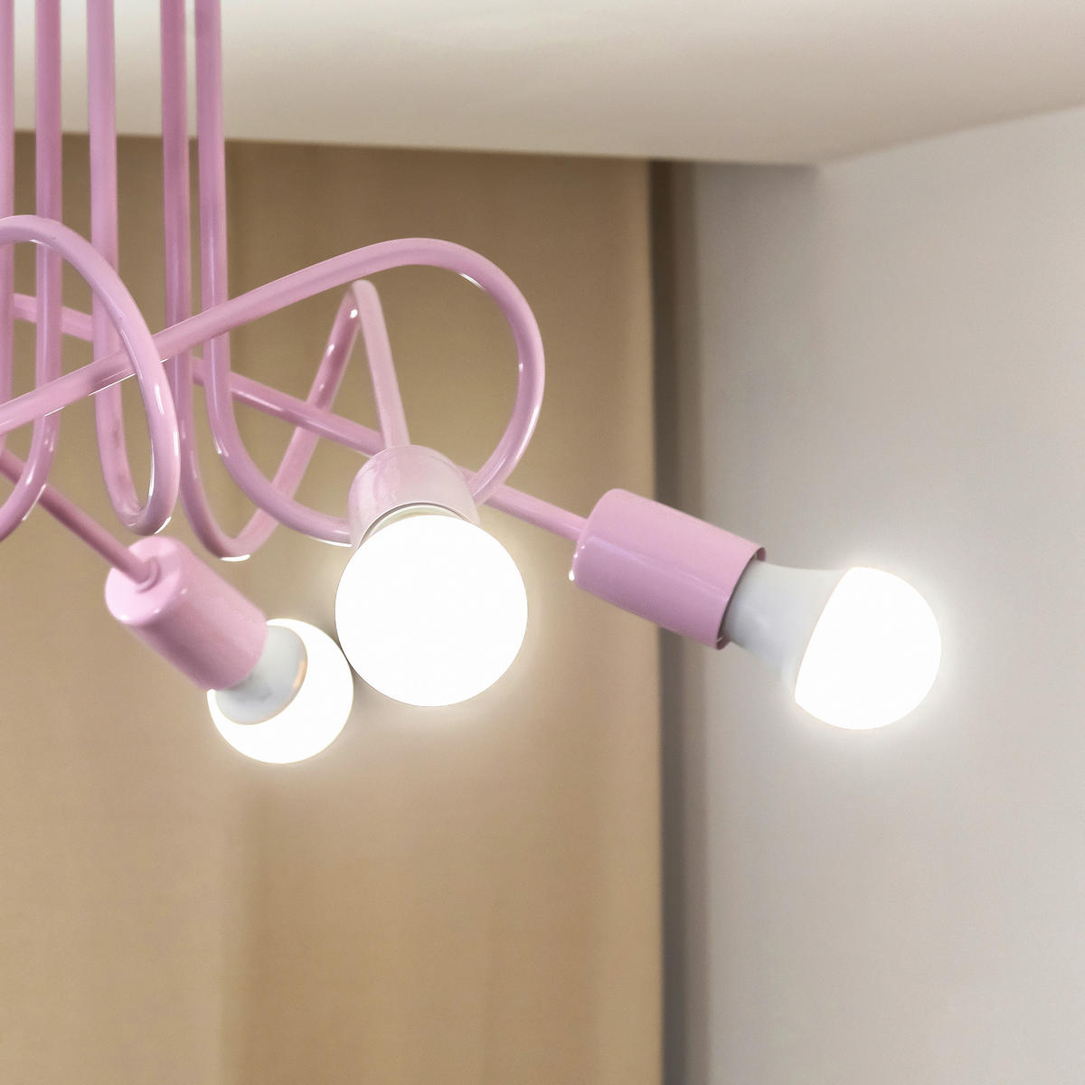 KINDERDECKENLEUCHTE OXFORD 50/50/31 cm   - Hellrosa, LIFESTYLE, Metall (50/50/31cm)