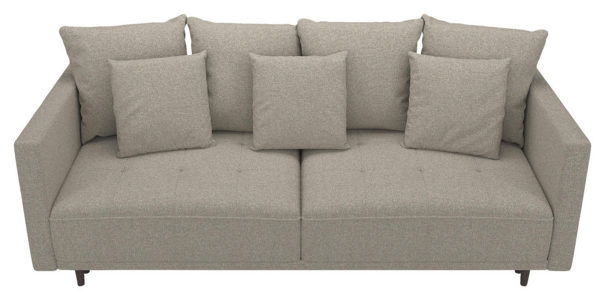 SCHLAFSOFA  mit Armteil links, Armteil rechts Webstoff Beige  - Beige, Design, Textil (223/96/95cm) - MID.YOU
