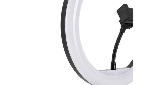 LED-RINGLEUCHTE 24,5/38 cm   - Schwarz/Weiß, Trend, Kunststoff/Metall (24,5/38cm) - Novel