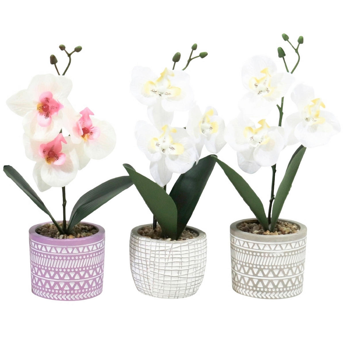 VEŠTAČKI CVET - ružičasta/bela, Osnovno, plastika (15/12/28cm)