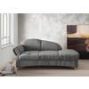 OTTOMANE in Mikrofaser Graubraun  - Wildeiche/Graubraun, Konventionell, Holz/Textil (86/84/190cm) - Livetastic
