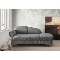 OTTOMANE in Mikrofaser Graubraun  - Wildeiche/Graubraun, KONVENTIONELL, Holz/Textil (86/84/190cm) - Livetastic