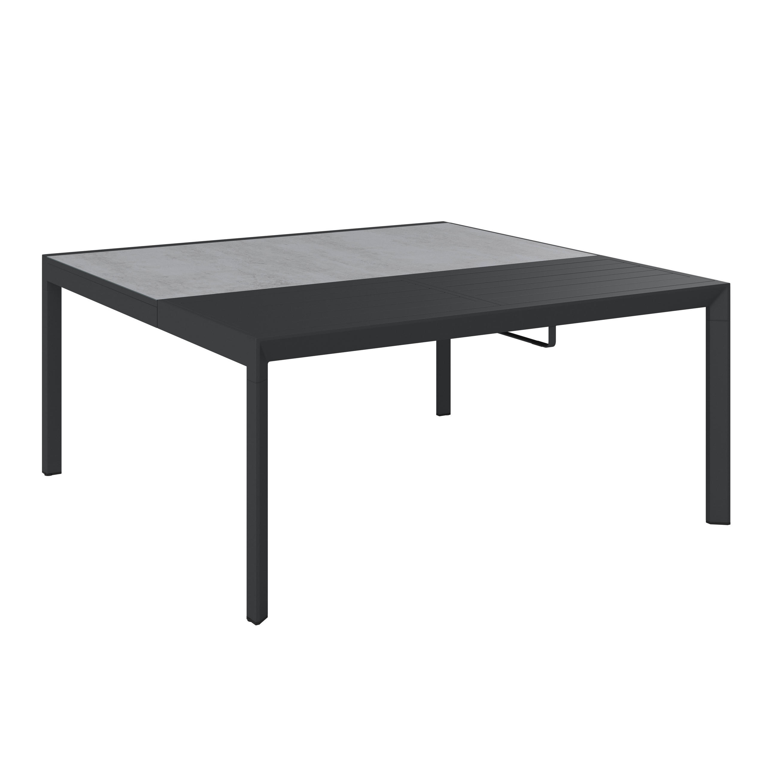 LOUNGE ASZTAL  - antracit/szürke, Design, Üveg/fém (149/97-149/68cm) - Dieter Knoll