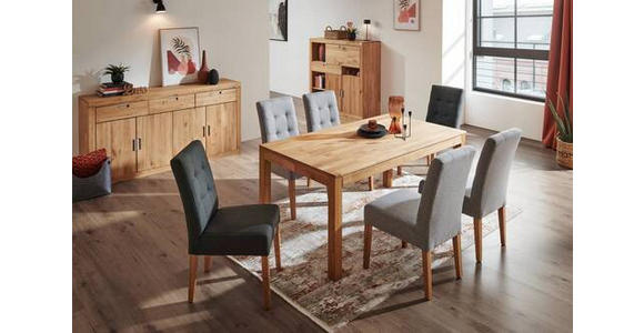 SIDEBOARD 177/91/42 cm  - Wildeiche/Alufarben, Natur, Holz (177/91/42cm) - Carryhome