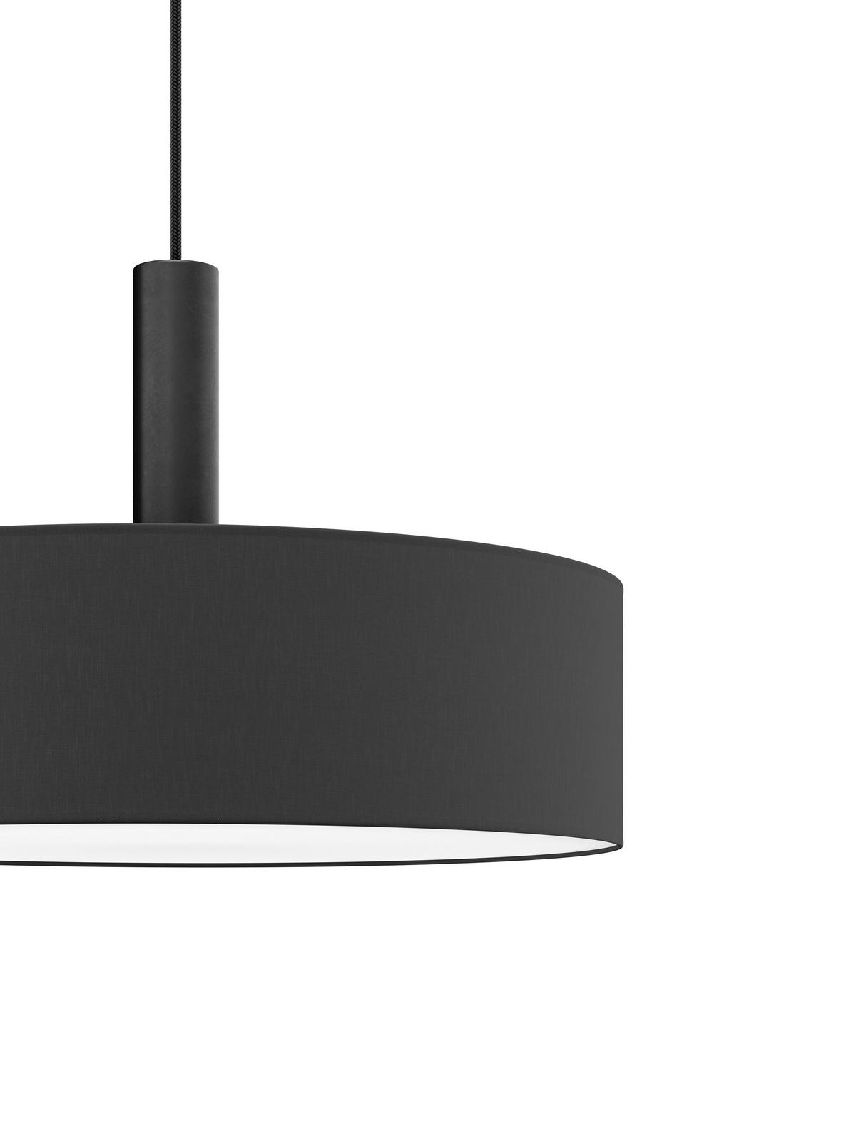 FÜGGŐLÁMPA 50/115 cm  - fekete, Basics, műanyag/textil (50/115cm)