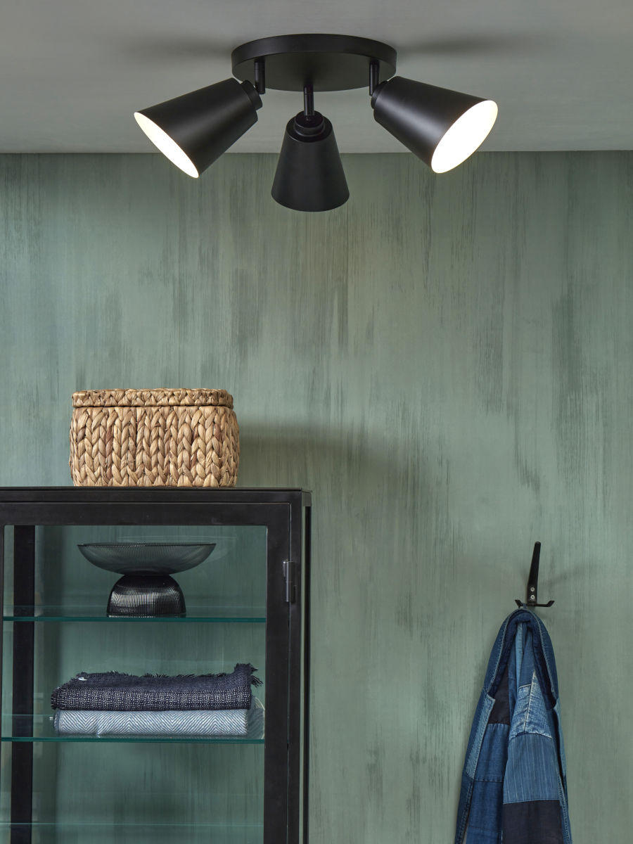 Thumbnail - It's about Romi Deckenleuchte Bremen, Schwarz, Metall, rund,rund, 2.5 cm, Lampen & Leuchten, Innenbeleuchtung, Deckenleu...