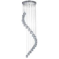 LED-HÄNGLAMPA Ice Cube 45/300 cm  - kromfärg, Design, metall/glas (45/300cm)