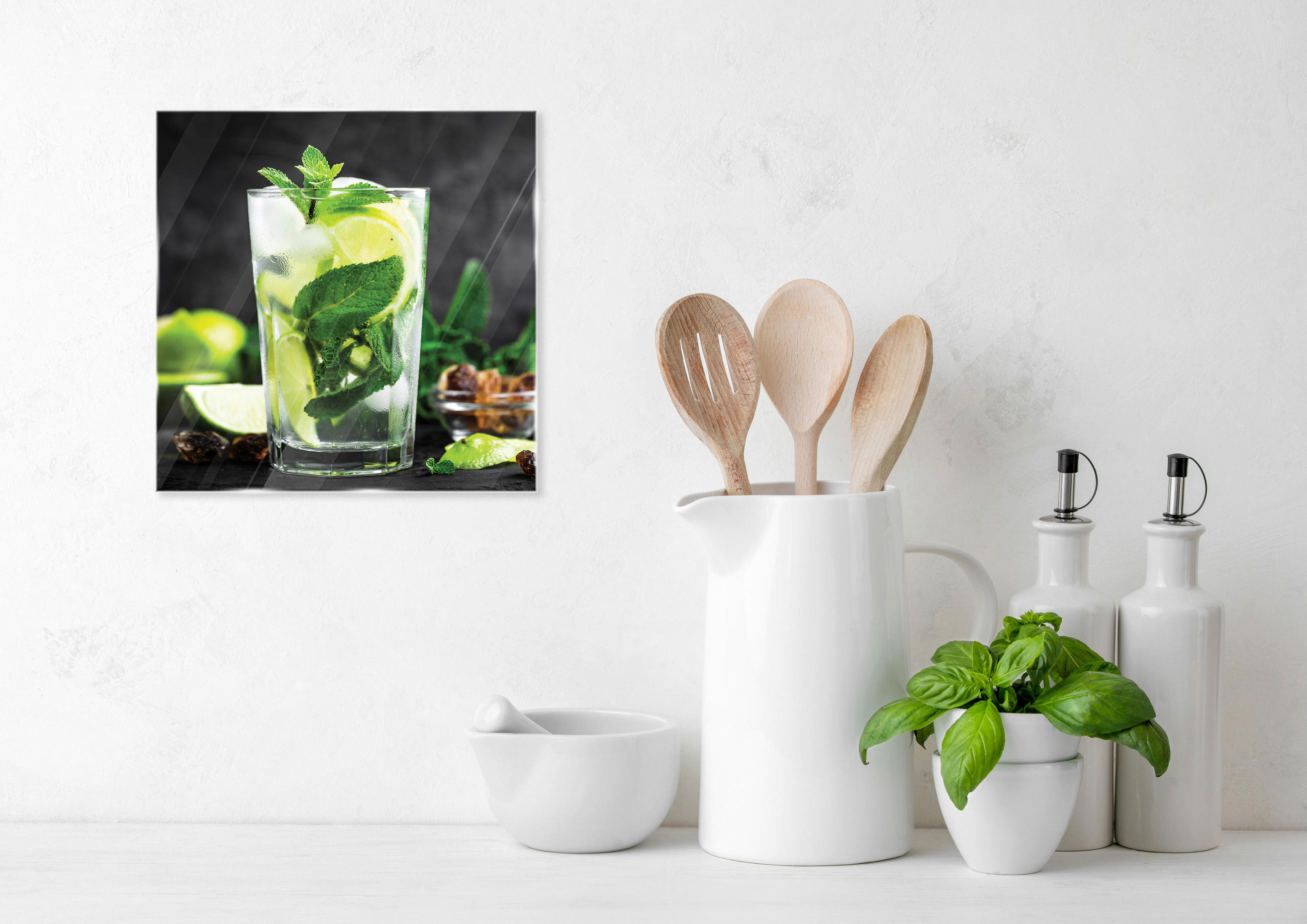 GLASBILD Getränke  - Multicolor, Basics, Glas (20/20/1,40cm) - Euroart