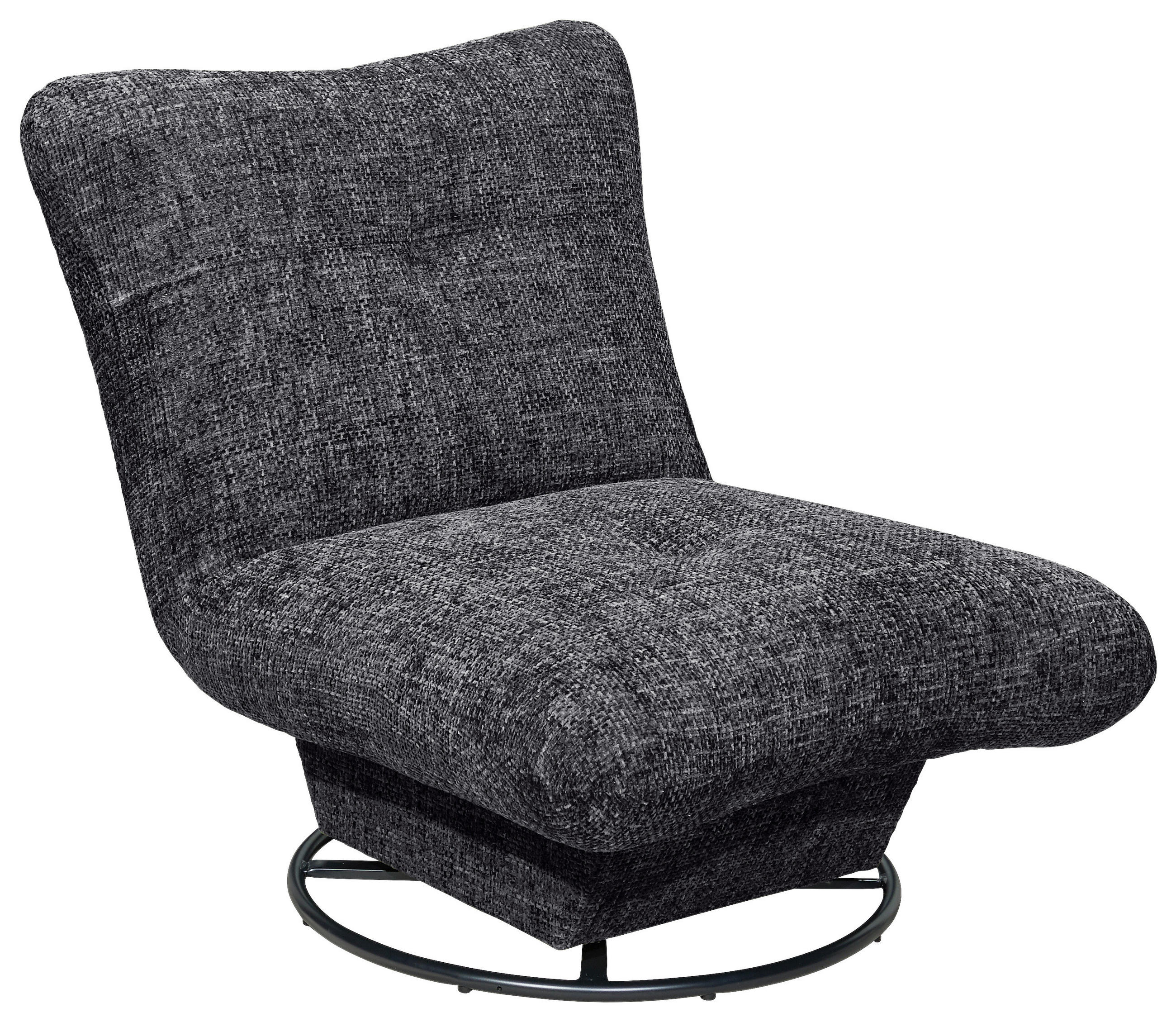 SESSEL in Webstoff Anthrazit  - Anthrazit/Schwarz, KONVENTIONELL, Textil/Metall (96/75/93cm) - MID.YOU