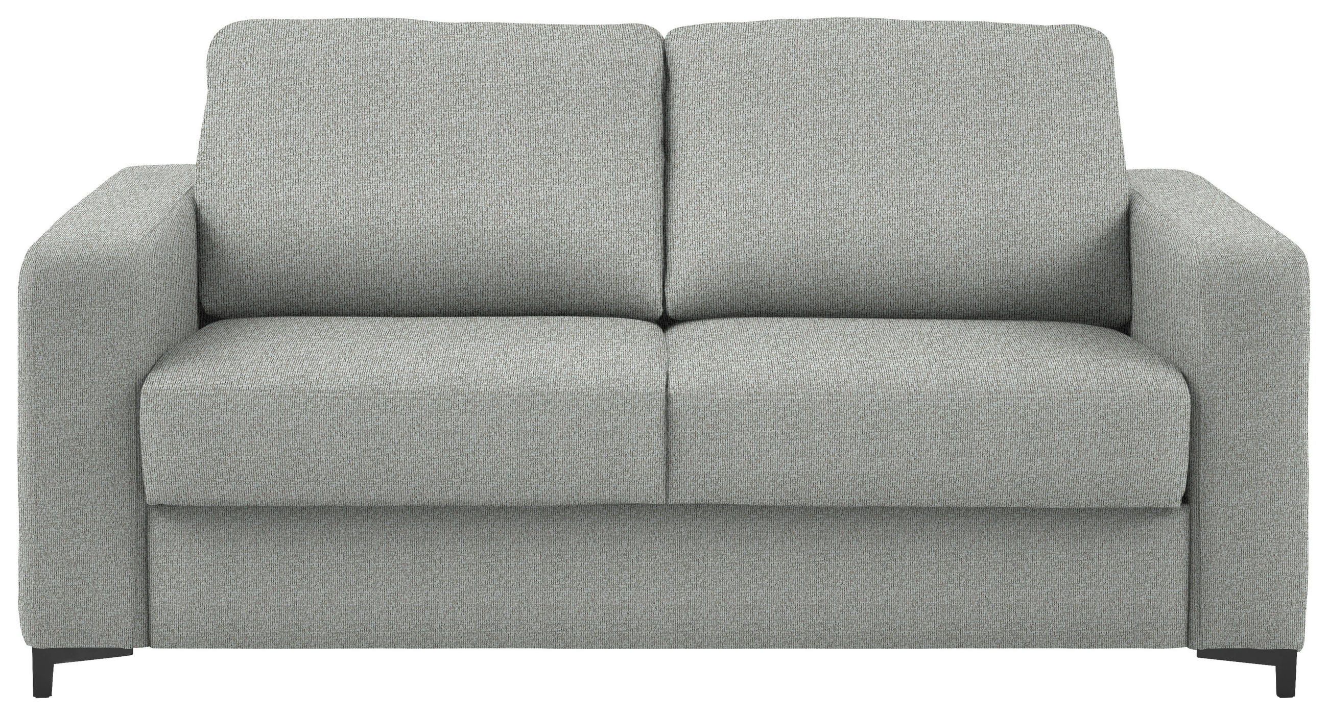 SCHLAFSOFA Webstoff Naturfarben Fussart wählbar, Stoffauswahl, Schlafen auf Sitzhöhe, Rückenfutter, Armteil links, Armteil rechts  - Schwarz/Naturfarben, Konventionell, Textil/Metall (196/87/103cm) - Dieter Knoll