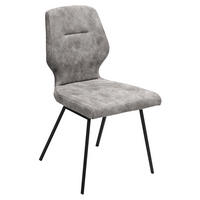 STUHL  in Stahl Mikrofaser Metall, Textil  - Schwarz/Grau, Design, Textil/Metall (46/91/57cm) - Dieter Knoll