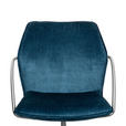 DREHSTUHL  in Samt Blau, Edelstahlfarben  - Blau/Chromfarben, Design, Kunststoff/Textil (56,5/82-94/60cm) - Novel