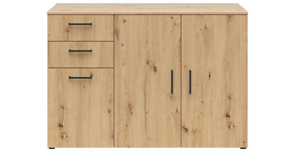 KOMMODE in 120/83/52 cm - Anthrazit/Schwarz, MODERN, Holzwerkstoff/Kunststoff (120/83/52cm) - Carryhome