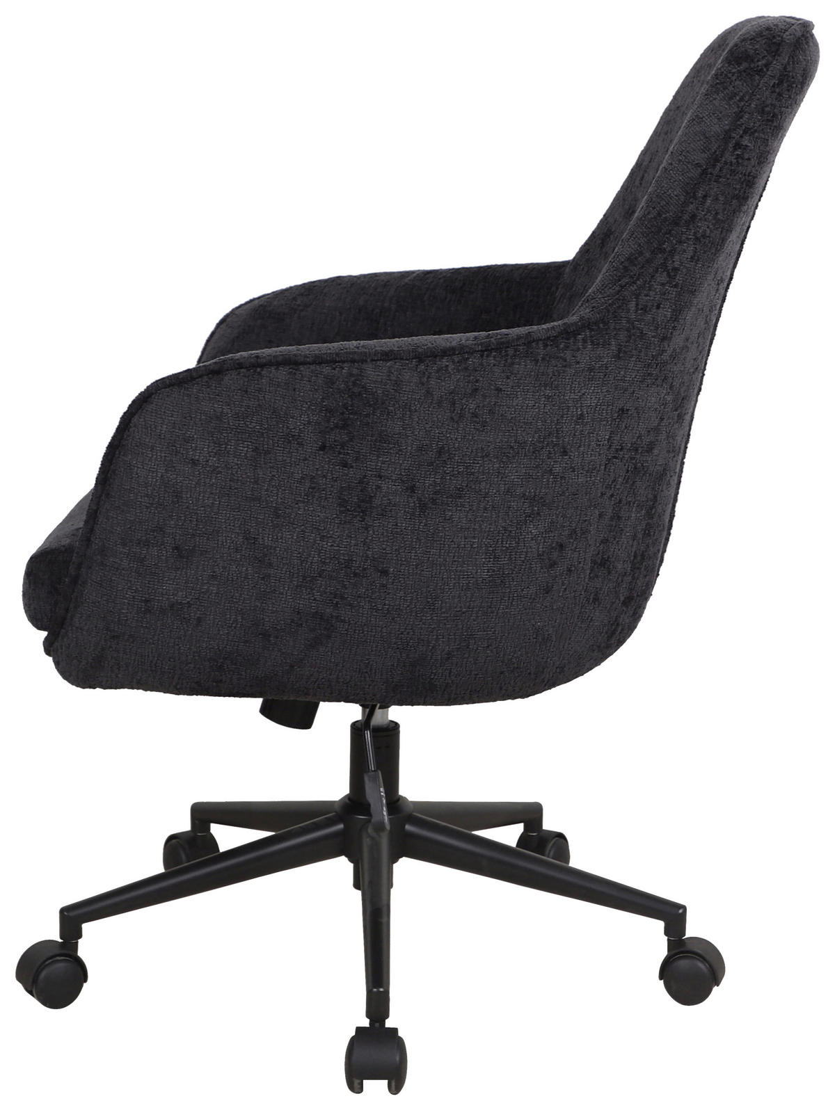 VRTLJIVI STOL kovina, umetna masa, tekstil antracit  - črna/antracit, Design, kovina/umetna masa (63/95/71cm) - Novel