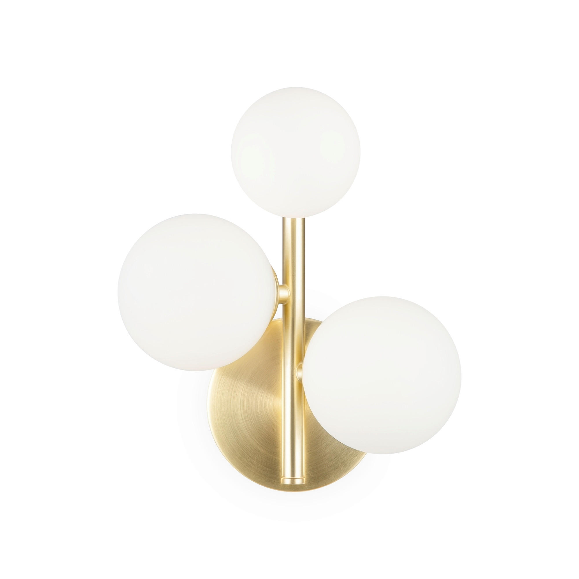 WANDLEUCHTE Modern 26/20/12 cm  - Goldfarben/Weiß, Trend, Glas/Metall (26/20/12cm) - MAYTONI