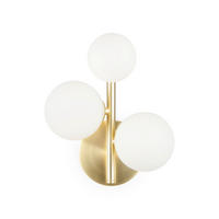 WANDLEUCHTE Modern 26/20/12 cm  - Goldfarben/Weiß, Trend, Glas/Metall (26/20/12cm) - MAYTONI