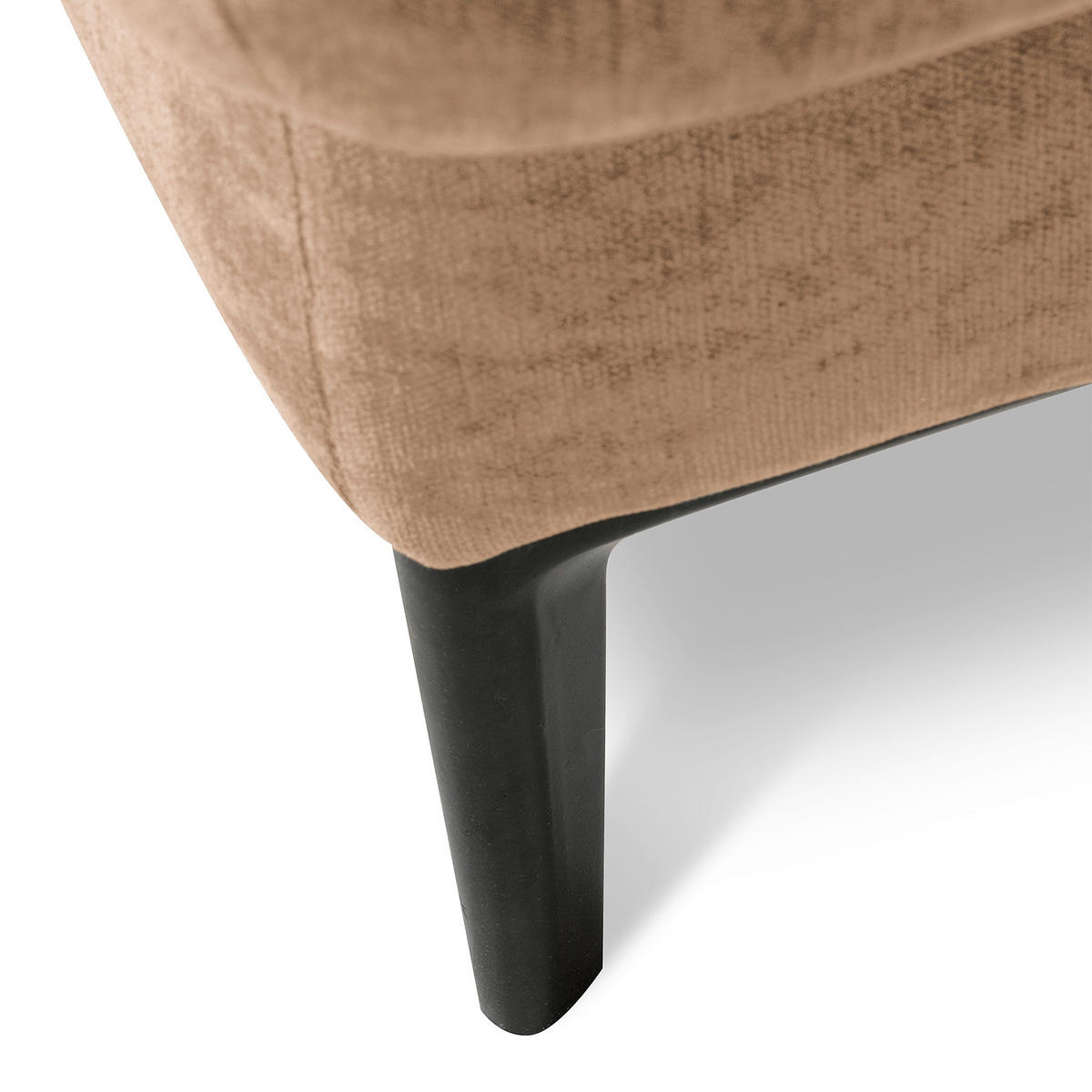 ECKSOFA  Webstoff Rotbraun  - Rotbraun/Schwarz, Design, Textil/Metall (268/195cm) - Livetastic