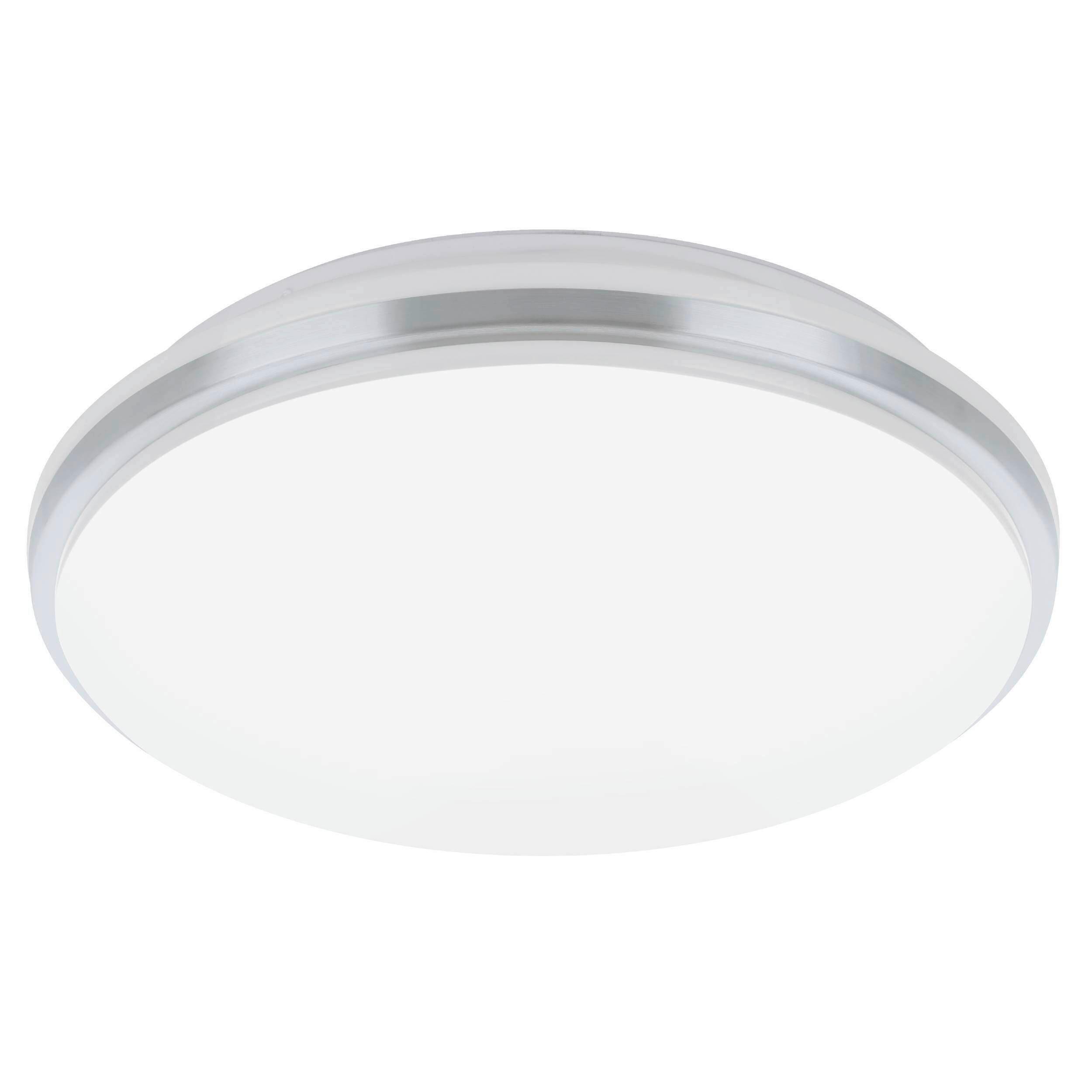 BADEZIMMER-DECKENLEUCHTE 34/6,5 cm   - Chromfarben/Weiß, Basics, Kunststoff/Metall (34/6,5cm) - Celina