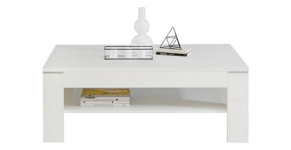 COUCHTISCH 120/75/43 cm rechteckig Weiß - Weiß, KONVENTIONELL, Holzwerkstoff (120/75/43cm) - Hom`in