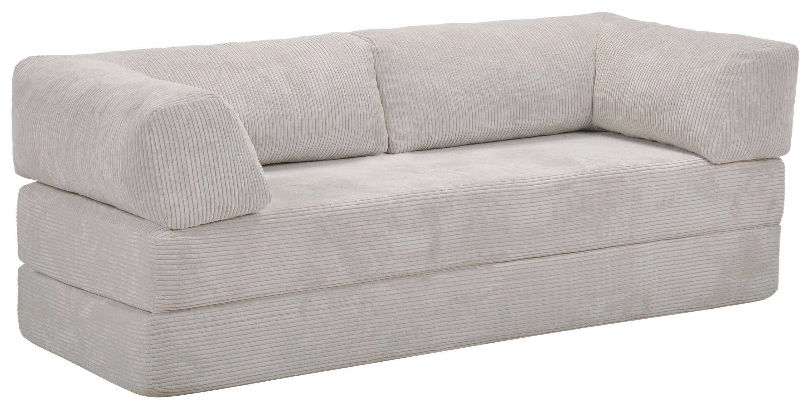 SCHLAFSOFA Cord Naturfarben  - Naturfarben, KONVENTIONELL, Textil/Metall (200/77/80cm) - Carryhome