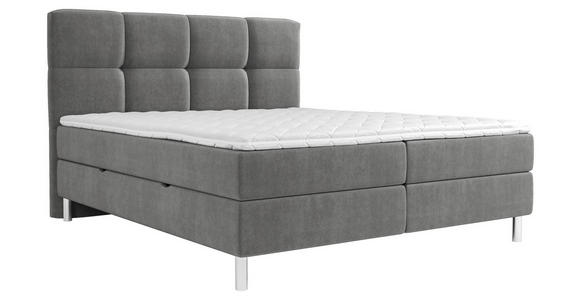 BOXBETT 180/200 cm in Grau - Chromfarben/Grau, Design, Holz/Holzwerkstoff (180/200cm) - Esposa