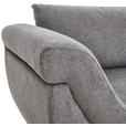 ECKSOFA Grau Flachgewebe  - Silberfarben/Grau, Design, Textil/Metall (306/174cm) - Carryhome