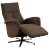 DREHSTUHL  in Flachgewebe Dunkelbraun  - Chromfarben/Dunkelbraun, Konventionell, Textil/Metall (75/112/82cm) - Sit & More