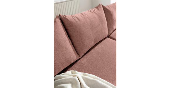 ECKSOFA Altrosa Flachgewebe  - Buchefarben/Altrosa, KONVENTIONELL, Holz/Textil (230/144cm) - Carryhome