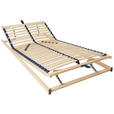 LATTENROST 90/200 cm Kopfteil, Fußteil, Mittelzone verstellbar, Birke  - Birkefarben/Buchefarben, Basics, Holz/Kunststoff (90/200cm) - Sleeptex