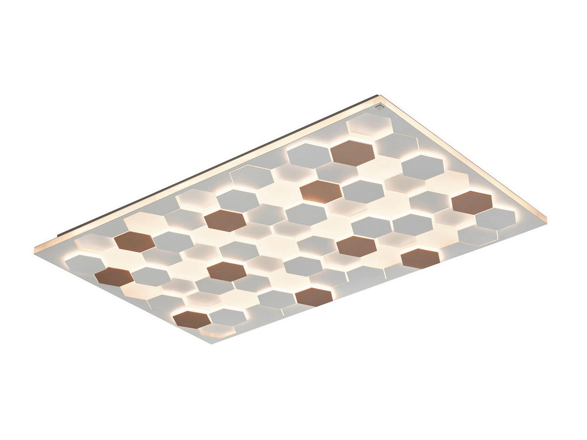 LED-DECKENLEUCHTE - Weiß, Design, Metall (70/115/7,5cm) - Cinque