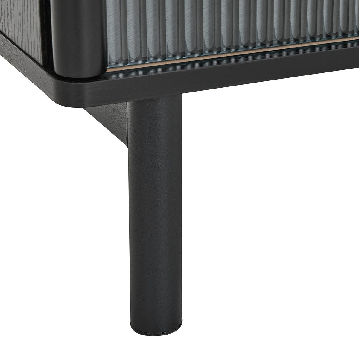 Highboard Nordic  in 100/120/40 cm  - Schwarz, Design, Glas/Holz (100/120/40cm) - MID.YOU