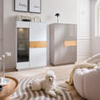 HIGHBOARD Taupe, Eichefarben  101/150/42 cm  - Taupe/Eichefarben, Design, Glas/Holz (101/150/42cm) - Novel