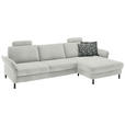 ECKSOFA  in Chenille, Flachgewebe Beige  316/175 cm  - Beige/Schwarz, Design, Textil/Metall (316/175cm) - Dieter Knoll
