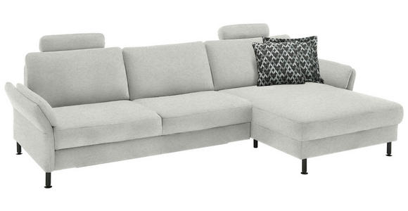 ECKSOFA  in Chenille, Flachgewebe Beige  316/175 cm  - Beige/Schwarz, Design, Textil/Metall (316/175cm) - Dieter Knoll