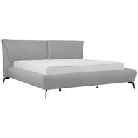Pat, 160/200 cm, platinat - platinat/culoare crom, Basics, metal/piele (160/200cm) - Esposa