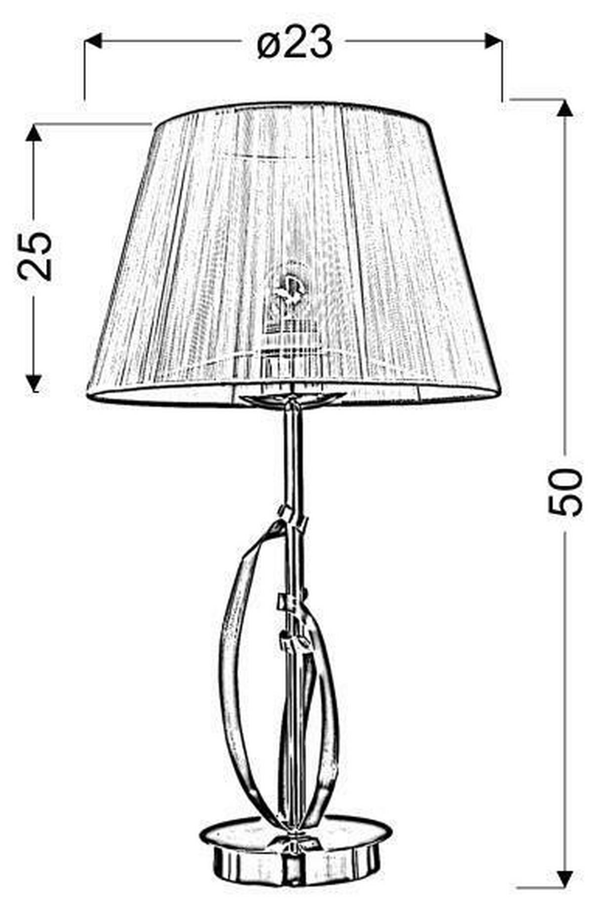 TISCHLEUCHTE 23/23/50 cm   - Chromfarben/Goldfarben, KONVENTIONELL, Kunststoff/Metall (23/23/50cm)
