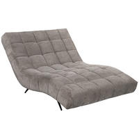 RELAXLIEGE SERIO Chenille Grau  - Schwarz/Grau, Design, Textil/Metall (118/83/168cm) - MID.YOU
