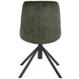 STUHL  in Eisen Flachgewebe Metall, Textil  - Schwarz/Olivgrün, Design, Textil/Metall (49/88/64cm) - Novel