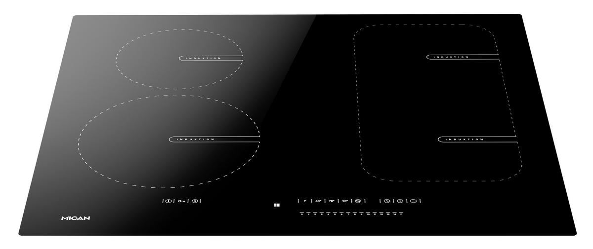 BACKOFENSET 50142  - Schwarz, Basics, Glas/Metall (59,2/52,2/4,4cm) - Mican