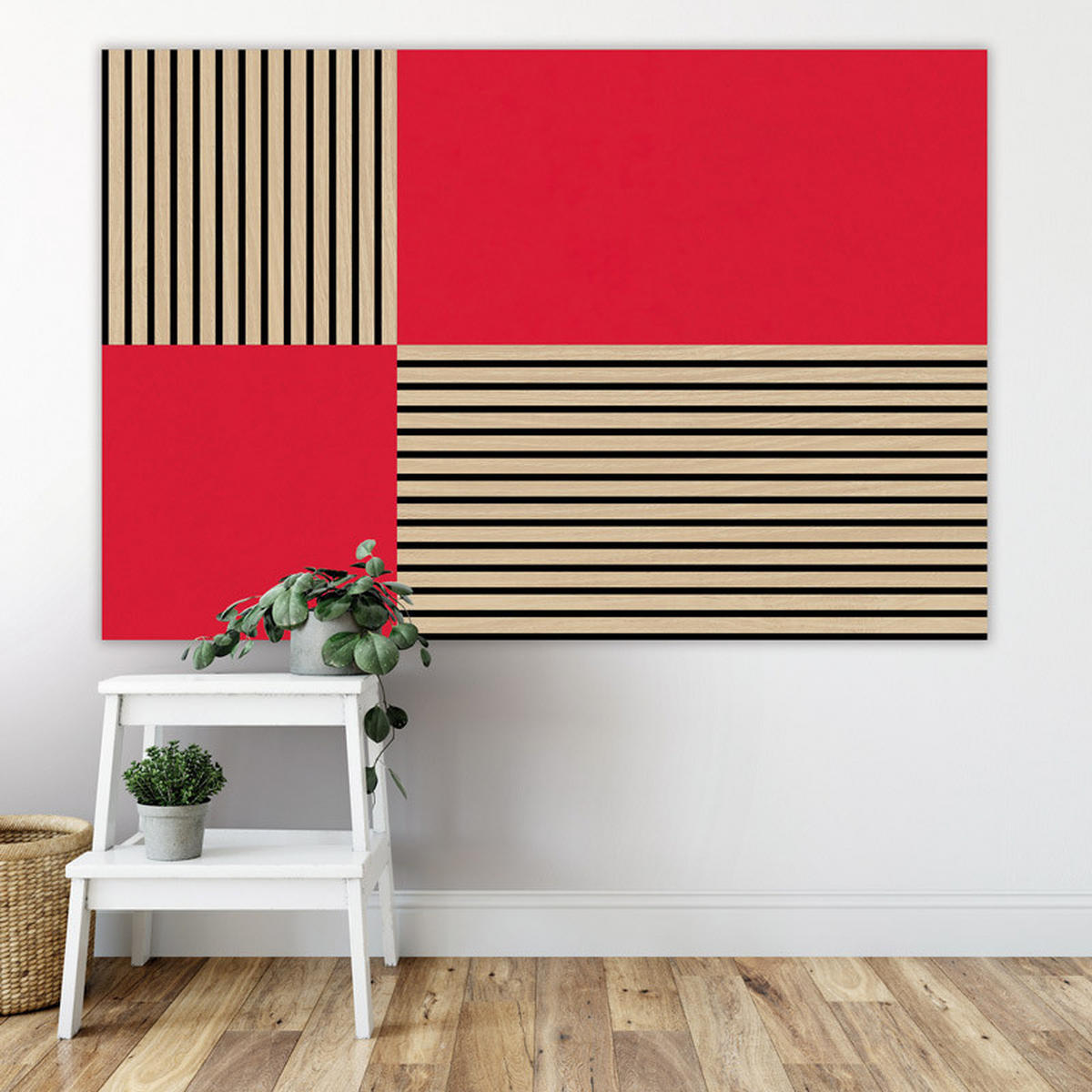 AKUSTIKPANEEL Modular Wall System rPet 52/52/0.6 cm  - Rot, KONVENTIONELL, Kunststoff (52/52/0.6cm) - Jangal