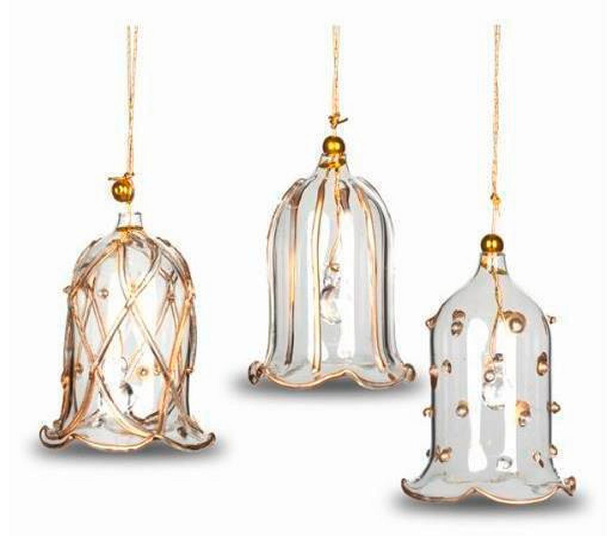 KROGLICA ZA BOŽIČNO JELKO - zlate barve/prozorno, Basics, steklo (16/11cm) - Villeroy & Boch