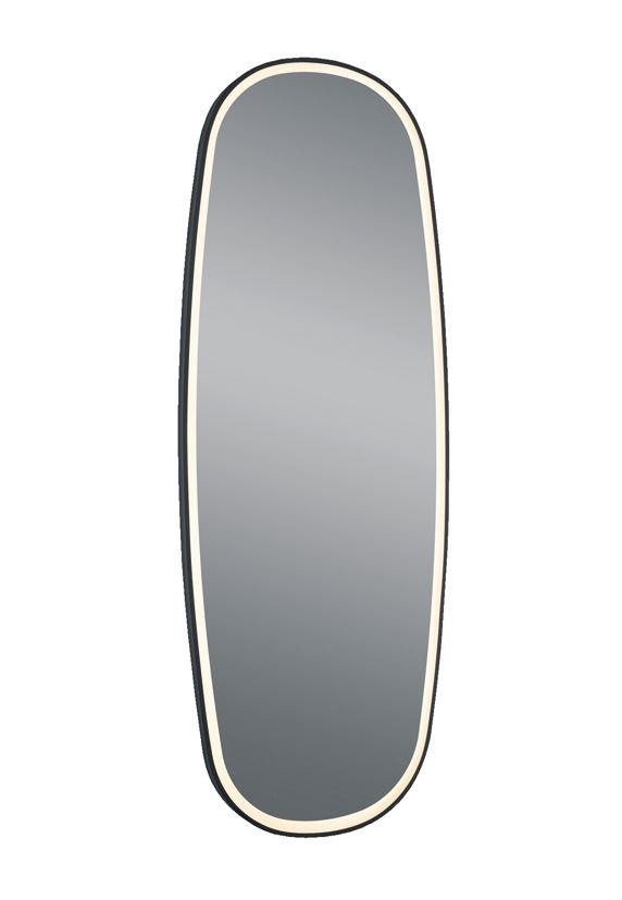 BADEZIMMERSPIEGEL 60/160/4 cm  - Silberfarben/Schwarz, MODERN, Glas/Metall (60/160/4cm)